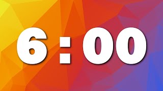 600  Low poly geometric countdown timer  Reds Yellows amp Blues [upl. by Ridglea]