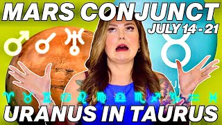 Mars Conjunct Uranus in Taurus  All 12 Signs [upl. by Ailati967]