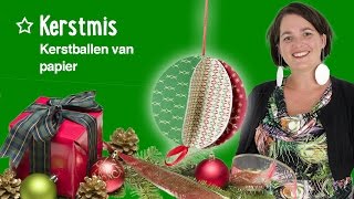 Kerstballen van papier knutselen  Team Talento [upl. by Etteluap458]