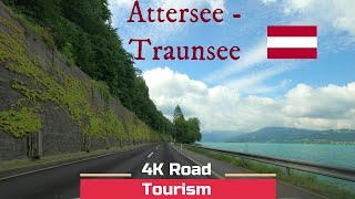 Driving in Austria from Attersee Lake to Traunsee Lake [upl. by Drareg480]