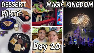 RAINY DAY AT MAGIC KINGDOM amp FIREWORKS DESSERT PARTY  ORLANDO 2024 [upl. by Nadine419]