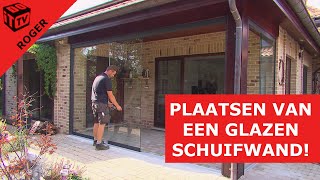 Glazen schuifwanden plaatsen  Roger [upl. by Heyra]