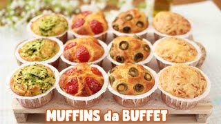 MUFFINS SALATI DA BUFFET  UN IMPASTO MILLE IDEE  Ricetta Facile e Istantanei [upl. by Hiamerej]