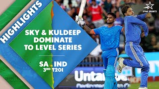 Suryakumars 100 amp Kuldeeps 5fer Mark Team Indias Massive Win  SA vs IND 3rd T20I Highlights [upl. by Nahsrad]