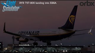 MSFS  PMDG 737800  Ryanair Landing into Stockholm Arlanda [upl. by Frodeen526]