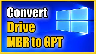 How to Convert MBR to GPT for Free on Windows 10 without Losing Data Easy Method [upl. by Ilek]