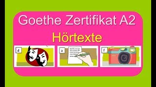 Hören A2  Goethe Zertifikat A2 Hörtexte [upl. by Sug]