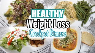 HEALTHY amp EASY Crockpot Dinners for WEIGHT LOSS  Healthy DUMP amp GO Slow Cooker Recipes [upl. by Claretta]