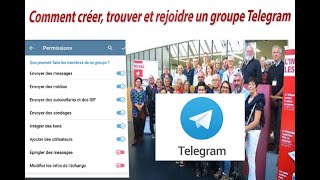 Comment créer trouver et rejoindre un groupe sur Telegram [upl. by Elehcar434]