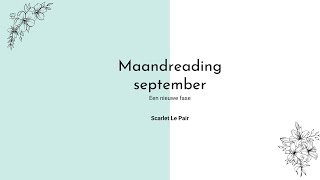 Maandreading september 2023 een nieuwe fase met kaartlegging [upl. by Yerak]