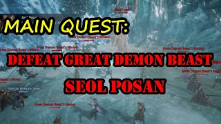 MIR4  Main Quest Defeat Great Demon Seol Posan [upl. by Lurie]