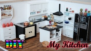 DIY Miniature Dollhouse  My Kitchen [upl. by Oinegue]