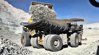 Letourneau L1850 Wheel Loader Loading Komatsu 830E Truck [upl. by Newton418]