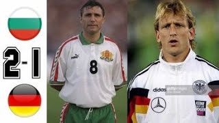 Bulgaria 2 x 1 Germany Stoichkov Klinsmann ● 1994 World Cup Extended Goals amp Highlights HD 1080 [upl. by Ennovi]