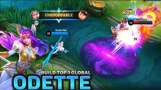 20 Kills Best Odette One Shot LifeSteal Build and Emblem  Build Top 1 Global Odette  MLBB [upl. by Aihtnis]