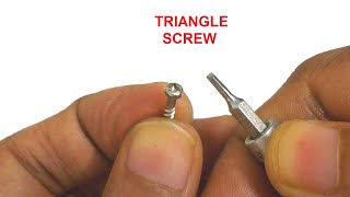 Triangle Screw  How to Open with Regular Screwdriver [upl. by Mogerly]