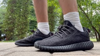 OG YZY ARE BACK Yeezy 350 Pirate Black Review  On Feet [upl. by Ruffo]