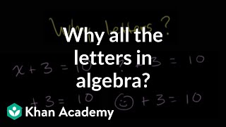 Why all the letters in algebra  Introduction to algebra  Algebra I  Khan Academy [upl. by Karyn]