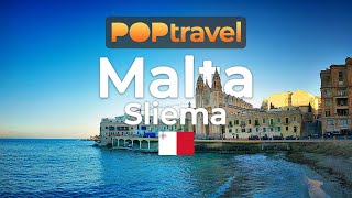 SLIEMA Malta 🇲🇹 Tigné to Spinola Bay  4K 60fps UHD [upl. by Anade]