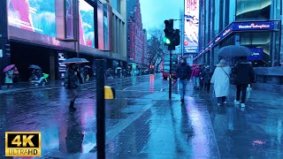 Rainy Central London Walk  4K HDR  March 2024 🇬🇧☔️ [upl. by Seeto]