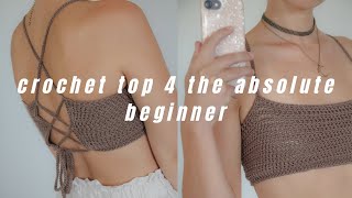 the FIRST crochet top you should make as a beginner  indepth tutorial read description first [upl. by Sperry]