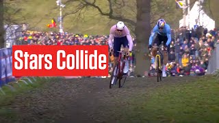 Mathieu Van Der Poel And Wout Van Aert CLASH In Cyclocross World Championships 2023 🇳🇱⚡🇧🇪 [upl. by Schaefer]