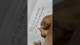 English cursive handwriting shortvideo How to improve cursive writing quotes Moral Thought [upl. by Schreck]