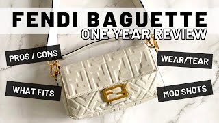 One Year Review  Fendi Baguette Medium [upl. by Aliuqaj]