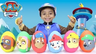 Paw Patrol Play Doh Eggs LEARNING COLORS with Toy Surprises Mystery Toys [upl. by Ardnuas71]