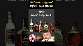 APలో నూతన మద్యం పాలసీ అక్టోబర్ 1 నుంచి అమలు [upl. by Omarr]