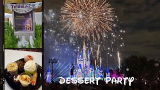 Magic Kingdom 50th Fireworks Dessert Parties Disney Enchantment PreParty [upl. by Belloir675]