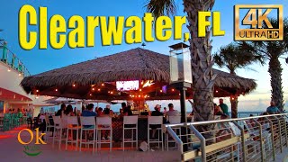 4K Manatees Dolphins and Nightlife walking in Clearwater Beach Florida USA  July 18 2022 [upl. by Worra]