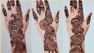 top 3 stylish back hand mehndi design Eid mehndi design  mehndi ka design mehndi design mehndi [upl. by Monte]