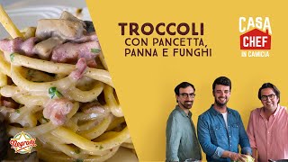 Troccoli panna funghi e Cubetti di Pancetta Dolce Negroni  A Casa Chef in Camicia [upl. by Rudin]