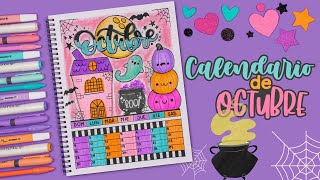 Cómo hacer tu CALENDARIO DE OCTUBRE  BULLET JOURNAL IDEAS [upl. by Aztiray492]