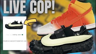 LIVE COP  CPFM NIKE AIR FLEA 2 amp SNKRS SHOCKDROP [upl. by Babby]