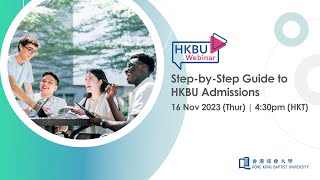 Webinar  StepbyStep Guide to HKBU Admissions [upl. by Kred]