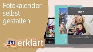 Die dm Fotokalender auf FotoParadies Terminkalender Tischkalender und mehr selbst gestalten [upl. by Eiten]