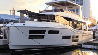 2022 Beneteau Grand Trawler 62  Walkaround Tour  2021 Fort Lauderdale Boat Show [upl. by Ayalat]