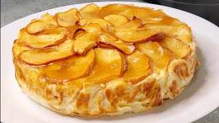 TARTA de MANZANA RICA Y FÁCIL SIN AZÚCAR CON 3 INGREDIENTES RAPIDÍSIMA EN 5 MINUTOS👌SÚPER CREMOSA [upl. by Idonna]