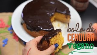 BOLO DE CENOURA VEGANO  FOFINHO E SABOROSO  TNM Vegg [upl. by Faydra]