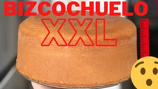 RECETA de BIZCOCHUELO XXL  ALTO y esponjoso [upl. by Welcome496]