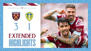 Extended Highlights  Hammers Fight Back To Claim Leeds United Win  West Ham 31 Leeds [upl. by Barabbas]