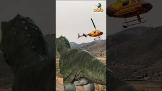 Dinosaur and helicopter in a valley Shorts Video  Jurassic park fan made movie  Dino Planet [upl. by Mages]