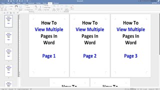 How to View Multiple Pages In Word Microsoft [upl. by Daggna]