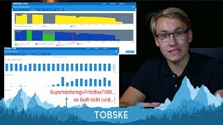 Telekom SuperVectoring an der AVM FritzBox 7590  250Mbits mit starken Schwankungen  Tobske 4K [upl. by Ripp]