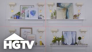 4 Seasons of Fireplace Mantel Decor  HGTV [upl. by Lally]