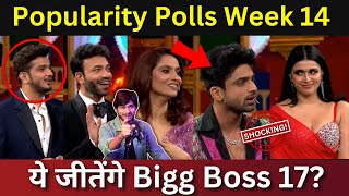 Bigg Boss 17 Popularity Polls Of Week 14 कौन जीतेगा BB17 आख़री पड़ाव में कौन आगे [upl. by Shult927]