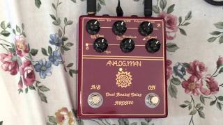 Analogman ARDX20 Dual Delay Demo [upl. by Anirak929]