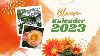 Canva Monatskalender Blumen 2023  Wandkalender A4 zum Ausdrucken oder digital verwenden [upl. by Yrehc947]